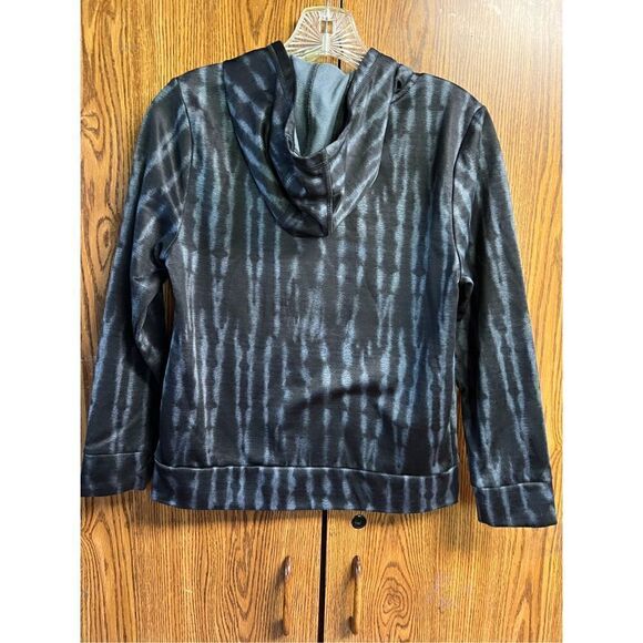 🔥5/20 🔥 Adidas Kids Hoodie Sweatshirt Sz 10/12 Black/Gray - Picture 5 of 6